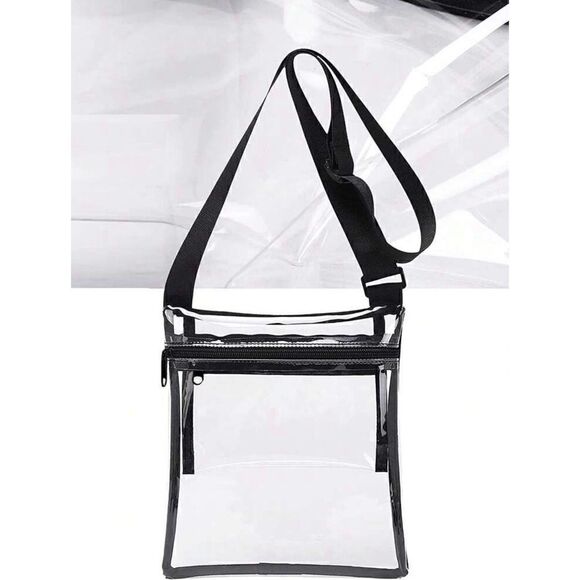 Crossbody Mini Purse Bag Stadium Approved Clear Bag for Work Concert Sports - Picture 5 of 6